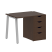 Стол письменный VR.SP-3-98.4.A 980x720x750 (Серый/Белый Металл)