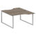 Рабочая станция криволинейная Metal System Style БО.РАС-СА-2.2 1400x1835x750 (Дуб Наварра/Серый металл)