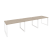 Рабочая станция на О-образном м/к Onix O.MO-RS-3.2.8 3540x800x750 (Тиквуд Темный/Белый Металл)