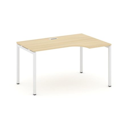 Стол рабочий эргономичный SN-4P.SPA-012(R) (1580х700/980х750) (Акация Лорка/Металл Белый)