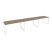 Рабочая станция на О-образном м/к Onix O.MO-RS-3.3.7 4140x720x750 (Тиквуд Темный/Белый Металл)