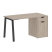 Стол письменный VR.SP-3-138.1.A 1380x720x750 (Серый/Белый Металл)