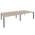 Рабочая станция на П-образном м/к Onix O.MP-D.RS-4.4.7 3160x1475x750 (Тиквуд Темный/Белый Металл)