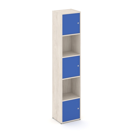 Стеллаж Locker Plus LK.K-007 408x350x1983 (Денвер Светлый | Синий)