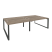 Рабочая станция на О-образном м/к Onix O.MO-D.RS-4.3.7 2760x1475x750 (Тиквуд Темный/Белый Металл)