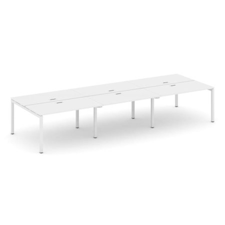 Рабочая станция 2-х сторонняя SN-5P.DRS-061 (2940х1232х750) (Белый/Металл Белый)