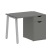 Стол письменный VR.SP-3-98.1.A 980x720x750 (Серый/Белый Металл)