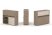 Тумба двойная + низкая надставка ES.NB.2N-8 (1500х410х1135) (Латте/Тиквуд Светлый)