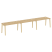 Рабочая станция на деревянных опорах Onix Wood OW.RS-3.3.7 4140x720x750 (Тиквуд Светлый/Дуб Темный)