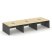 Рабочая станция 2-х сторонняя SN-D.DRS-063 (4140х1232х750) (Тиквуд Светлый/Антрацит)