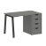 Стол письменный VR.SP-3-118.4.A 1180x720x750 (Серый/Белый Металл)