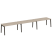 Рабочая станция на деревянных опорах Onix Wood OW.RS-3.4.8 4740x800x750 (Тиквуд Светлый/Дуб Темный)