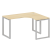 Стол криволинейный правый Metal System Style БО.СА-3 Пр 1400x1200x750 (Дуб Наварра/Серый металл)