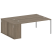 Рабочая станция с опорным шкафом-купе Metal System Style БП.РС-СШК-1.5 2210x1475x750 (Дуб Наварра/Серый металл)