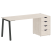 Стол письменный VR.SP-3-178.4.A 1780x720x750 (Серый/Белый Металл)