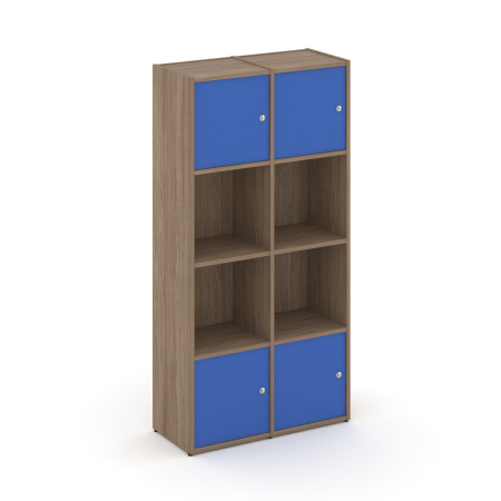 Стеллаж Locker Plus LK.K-005 798x350x1593 (Дуб Аризона | Синий)