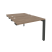 Стол-приставка двойной на П-образном м/к к опорным элем. Onix O.MP-D.SPR-1.7 980x1475x750 (Тиквуд Темный/Белый Металл)