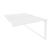 Стол-приставка двойной на О-образном м/к к опорным элем. Onix O.MO-D.SPR-2.8 1180x1635x750 (Тиквуд Темный/Белый Металл)