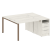 Рабочая станция с опорной тумбой Metal System Style БП.РС-СТП-2.2 1612x1475x750 (Дуб Наварра/Серый металл)