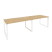 Рабочая станция на О-образном м/к Onix O.MO-RS-2.3.8 2760x800x750 (Тиквуд Темный/Белый Металл)