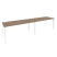 Рабочая станция на П-образном м/к Onix O.MP-RS-2.4.7 3160x720x750 (Тиквуд Темный/Белый Металл)