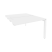 Стол-приставка двойной на П-образном м/к к опорным элем. Onix O.MP-D.SPR-2.7 1180x1475x750 (Тиквуд Темный/Белый Металл)