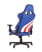 Кресло игровое TopChairs Cherokee синее (Геймерское кресло Cherokee синий, белый, красный)