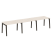 Рабочая станция на деревянных опорах Onix Wood OW.RS-3.2.8 3540x800x750 (Тиквуд Светлый/Дуб Темный)