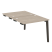 Стол-приставка двойной на деревянных опорах Onix Wood OW.D.SPR-1.8 980x1635x750 (Тиквуд Светлый/Дуб Темный)