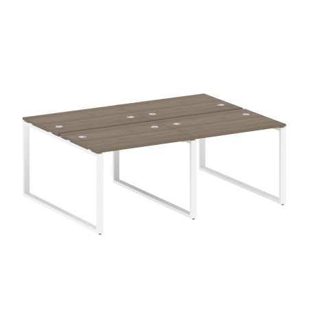 Рабочая станция Metal System Style БО.СМ-4.1 2000x1475x750 (Вяз/Белый металл)