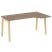 Стол эргономичный правый на деревянных опорах Onix Wood OW.SA-1R 1580x980x750 (Тиквуд Светлый/Дуб Темный)