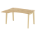 Стол эргономичный левый на деревянных опорах Onix Wood OW.SA-3L 1380x1180x750 (Тиквуд Светлый/Дуб Темный)