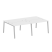 Рабочая станция на 4 рабочих места на А-образном м/к Metal System Style БА.СМ-4.2 2400x1475x750 (Дуб наварра/Серый металл)