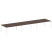 Переговорный стол 3 столешницы Metal System Style БП.ПРГ-3.5 5400x1235x750 (Дуб Наварра/Серый металл)