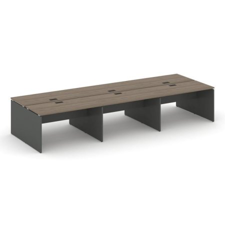 Рабочая станция 2-х сторонняя SN-D.DRS-063 (4140х1232х750) (Вяз Благородный/Антрацит)