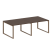 Переговорный стол 2 столешницы Metal System Style БО.ПРГ-2.2 2400x1235x750 (Дуб Наварра/Серый металл)