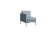 Секция с подлокотником одноместная FR-SP-01 (R) (Enzo 994/Металл Серый)