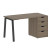 Стол письменный VR.SP-3-138.4.A 1380x720x750 (Серый/Белый Металл)