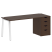 Стол письменный VR.SP-3-178.4.A 1780x720x750 (Серый/Белый Металл)