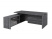 Стол руководителя с опорной тумбой Festus FI-119L.GG 1900x1800x750 (Хромикс Белый/Камень Пьетра Гриджиа черный)