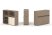 Тумба двойная + низкая надставка ES.NB.2N-7 (1500х410х1135) (Латте/Тиквуд Светлый)