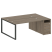 Рабочая станция Metal System Style БО.РС-СТП-2.4 2012x1475x750 (Дуб Наварра/Серый металл)