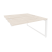 Стол-приставка двойной на О-образном м/к к опорным элем. Onix O.MO-D.SPR-3.7 1380x1475x750 (Тиквуд Темный/Белый Металл)