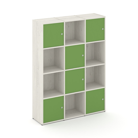 Стеллаж Locker Plus LK.K-006 1188x350x1593 (Дуб Наварра | Зеленый)