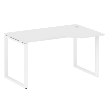 Стол криволинейный правый Metal System Style БО.СА-2 Пр 1400x900x750 (Белый/Белый металл)