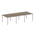 Переговорный стол 3 столешницы Metal System Style БП.ПРГ-3.1 3000x1235x750 (Дуб Наварра/Серый металл)