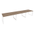 Стол переговорный Onix O.MO-PRG-3.3 4140x980x750 (Тиквуд Темный/Белый Металл)
