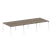 Рабочая станция на 6 рабочих места на А-образном м/к Metal System Style БА.СМ-6.2 3600x1475x750 (Дуб наварра/Серый металл)