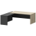 Стол руководителя левый Кортез KZP-20L 2000x2000x750 (Темный шимо/Графит)