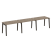 Рабочая станция на деревянных опорах Onix Wood OW.RS-3.2.7 3540x720x750 (Тиквуд Светлый/Дуб Темный)